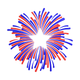 Patriotic Fireworks Circle Embroidery Design, Instant Download