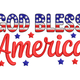 God Bless America Embroidery Design, Patriotic Script Machine Embroidery Pattern, Instant Download