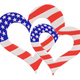 Patriotic Heart Embroidery Design, American Flag Hearts, Instant Download