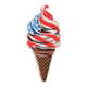 Patriotic Ice Cream Embroidery Design, Flag Soft Serve, Instant Download