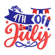 Patriotic Independence Day Lettering Embroidery Design, 4th of July Pattern, Instant Download