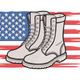 Patriotic Military Boots USA Flag Embroidery Design, Machine Embroidery Pattern, Instant Download