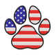 Patriotic Paw Print Embroidery Design, Instant Download