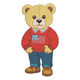 Patriotic Teddy Bear Embroidery Design, Machine Embroidery Pattern, Instant Download