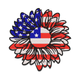 Patriotic USA Flower Wreath Embroidery Design, 4th of July Pattern