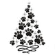 Paw Print Christmas Tree Embroidery Design, Instant Download