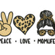Peace Love Momlife Embroidery Design, Trendy Mom Machine Embroidery Pattern, Instant Download