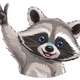 Peace Sign Raccoon Embroidery Design, Instant Download