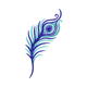 Peacock Feather Embroidery Design, Instant Download