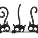 Peeking Black Cats Border Embroidery Design, Instant Download