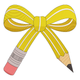 Pencil Bow Embroidery Design, Machine Embroidery Pattern, Instant Download