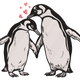 Penguin Couple Love Embroidery Design, Instant Download