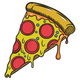 Pepperoni Pizza Slice Embroidery Design, Instant Download