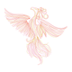 Phoenix Line Art Embroidery Design, Mythical Bird Machine Embroidery Pattern, Instant Download