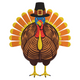Pilgrim Turkey Embroidery Design, Instant Download