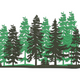 Pine Forest Embroidery Design, Instant Download