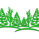 Pine Forest Landscape Embroidery Design, Instant Download