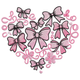 Pink Bow Heart Embroidery Design, Valentine and Gift Machine Embroidery Pattern, Instant Download