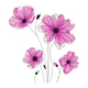 Pink Daisy Flower Embroidery Design, Instant Download
