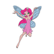 Pink Hair Fairy Embroidery Design, Fantasy Machine Embroidery Pattern, Instant Download