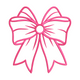 Pink Ribbon Bow Embroidery Design, Instant Download