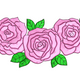 Pink Roses Border Embroidery Design, Floral Machine Pattern