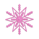 Pink Snowflake Embroidery Design, Winter Machine Embroidery Pattern, Instant Download