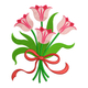 Pink Tulip Bouquet Embroidery Design, Machine Embroidery Pattern, Instant Download