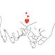 Pinky Promise Love Embroidery Design, Valentine Couple Machine Embroidery, Instant Download