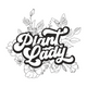 Plant Lady Floral Quote Embroidery Design, Instant Download