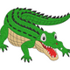 Playful Cartoon Crocodile Embroidery Design, Instant Download