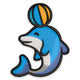 Playful Dolphin with Ball Embroidery Design, Instant Download