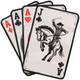 Playing Cards Cowboy Embroidery Design, Instant Download