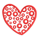 Polka Dot Heart Embroidery Design, Instant Download