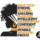 Powerful Black Woman Affirmation Embroidery Design, Instant Download