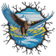 Powerful Flying Eagle Embroidery Design V2, Instant Download