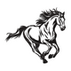 Powerful Running Horse Embroidery Design, Animal Machine Embroidery Pattern, Instant Download