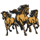 Powerful Running Horses Embroidery Design, Instant Download