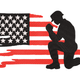 Praying Baseball Player American Flag Embroidery Design, Pattern
