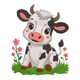 Premium Cute Baby Cow Embroidery Design