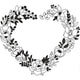 Floral Heart Frame Embroidery Design, Heart Wreath Machine Embroidery Pattern, Instant Download
