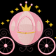 Princess Carriage with Crown & Stars Embroidery Design, Machine Embroidery Pattern, Instant Download