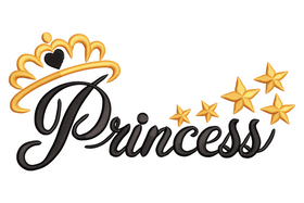 Princess Crown Embroidery Design, Birthday Girl Crown Pattern, Instant Download
