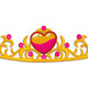 Princess Heart Tiara Embroidery Design, Girls Crown Pattern