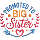 Promoted to Big Sister Embroidery Design, Machine Embroidery Pattern, Instant Download