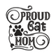 Proud Cat Mom Embroidery Design, Instant Download