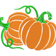 Pumpkin Duo Embroidery Design, Thanksgiving Pattern, Instant Download