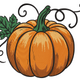 Pumpkin Embroidery Design, Instant Download