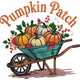 Pumpkin Patch Wheelbarrow Embroidery Design, Instant Download