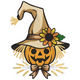 Pumpkin Scarecrow Hat Embroidery Design, Instant Download